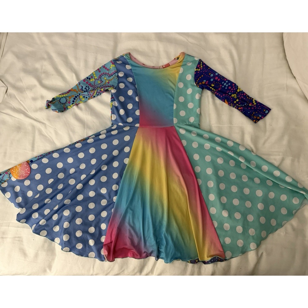Twirly Girl Brand Star Flyer *NOT* Reversible Dress Made In USA Size 6